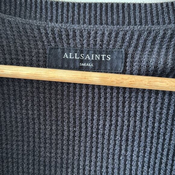 All Saints Trias 100% Cotton Dark Grey Cardigan Size Small - Picture 4 of 6